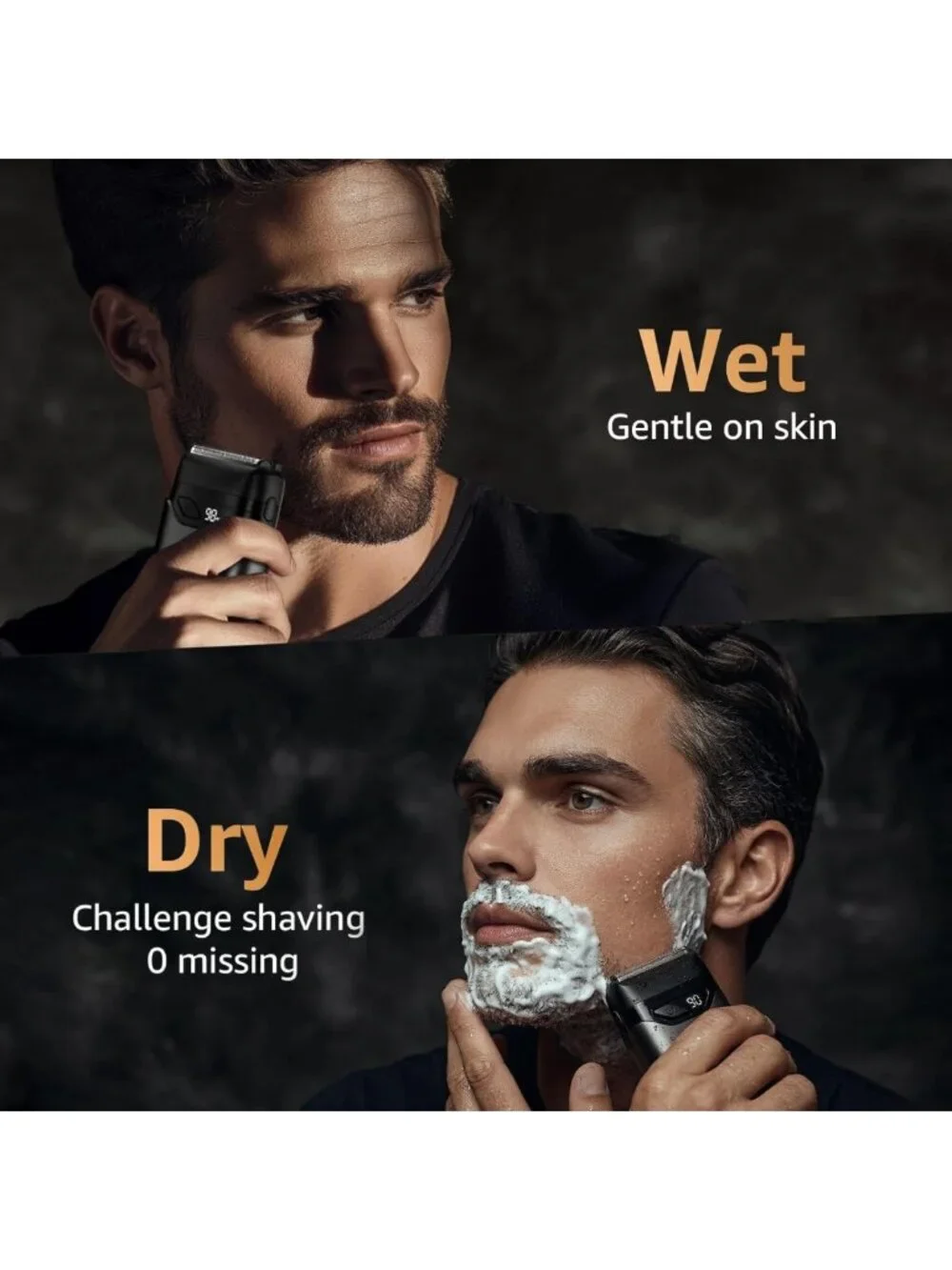 Waterproof Electric Foil Shaver for Men - Magnetic Cover, Rechargeable, Smooth